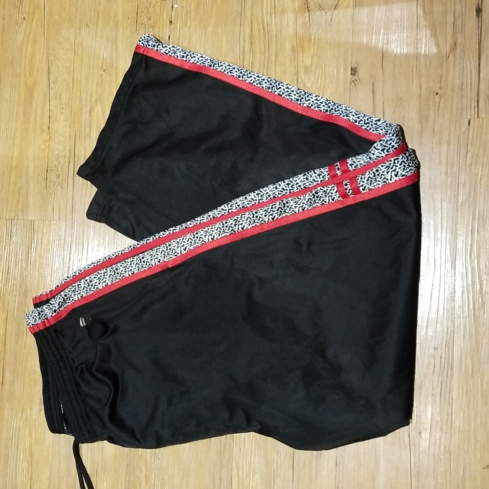 Cougar side print black/red joggers side pockets elastic drawstring waist sz XXL